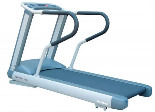 Treadmill connected to a personal computer via RS-232, the physician may choose to program one of the standard protocols load or create your own protocol. The length of the working surface of the movable blades in 162 cm and convenient handrails provide Treadmill connected to a personal computer via RS-232, the physician may choose to program one of the standard protocols load or create your own protocol. The length of the working surface of the movable blades in 162 cm and convenient handrails provide